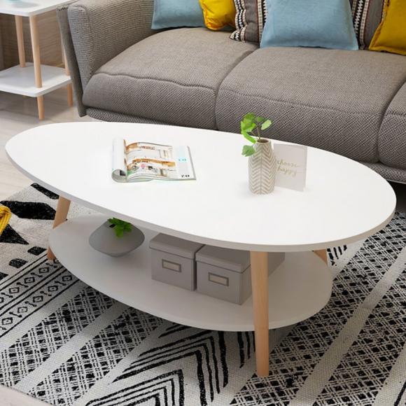 โต๊ะห้องนั่งเล่นเรียบง่ายทรงรี