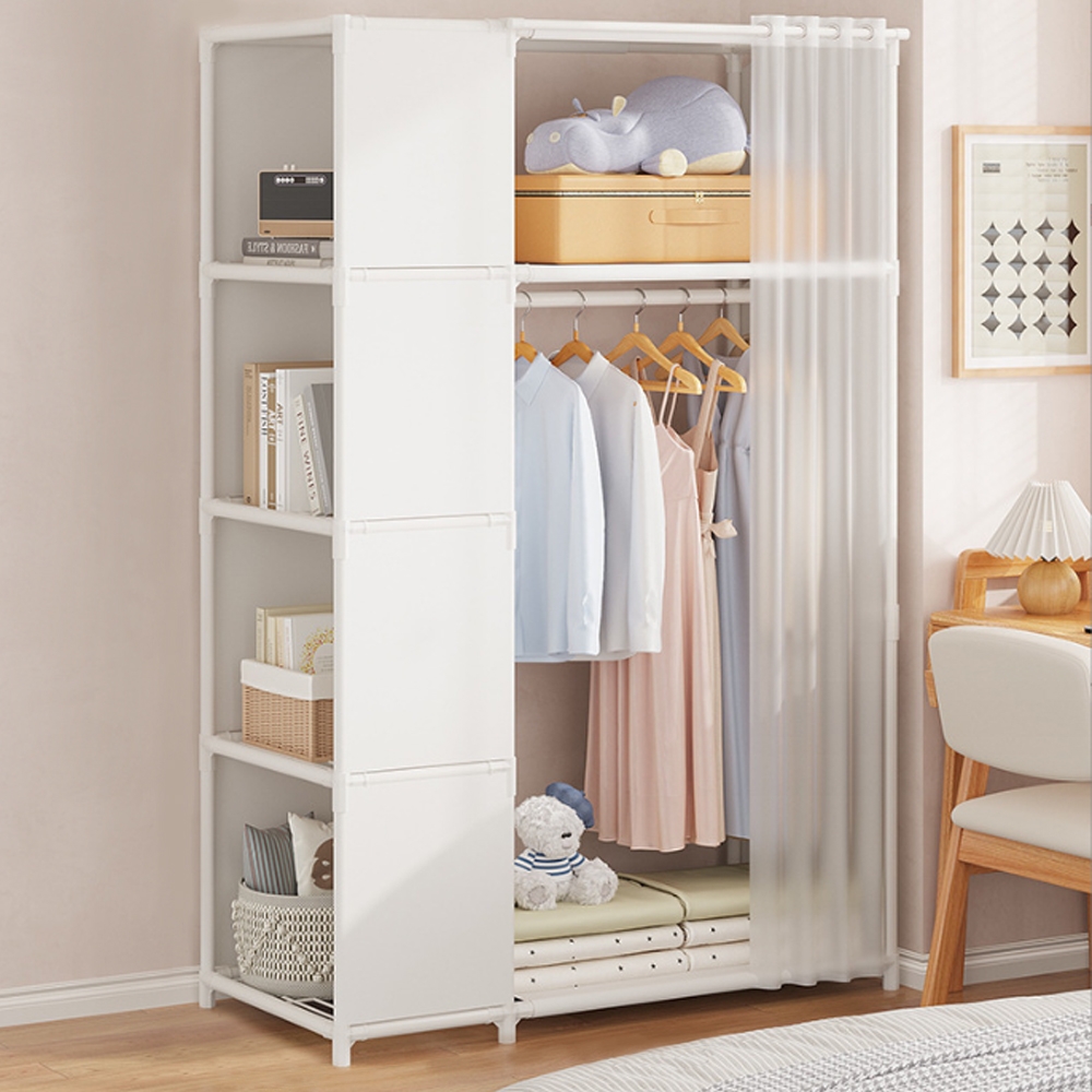 ตู้เสื้อผ้าชั่วคราวแบบมีชั้นวางขนาดใหญ่