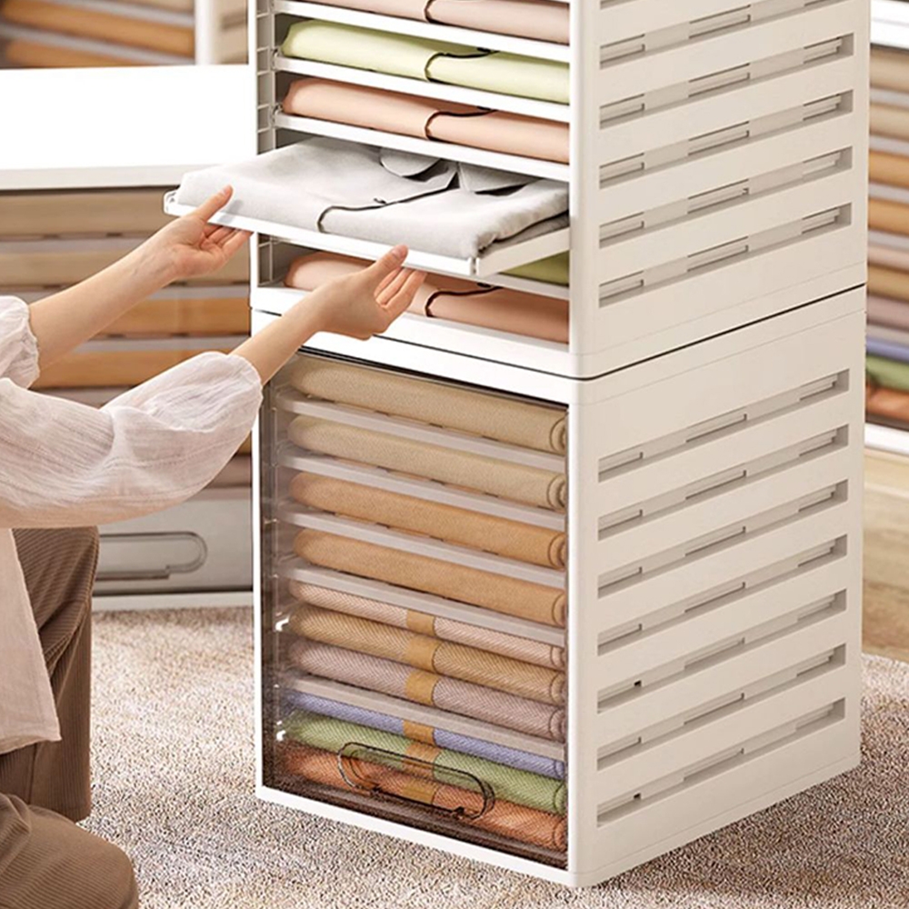 กล่องเก็บของจัดระเบียบตู้เสื้อผ้าอเนกประสงค์