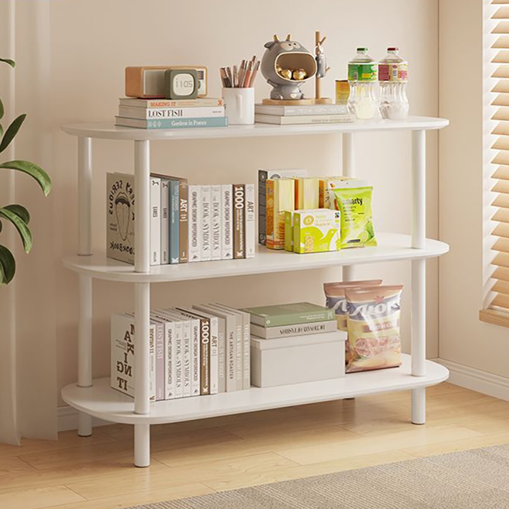 ชั้นวางสีขาว 3 ชั้น