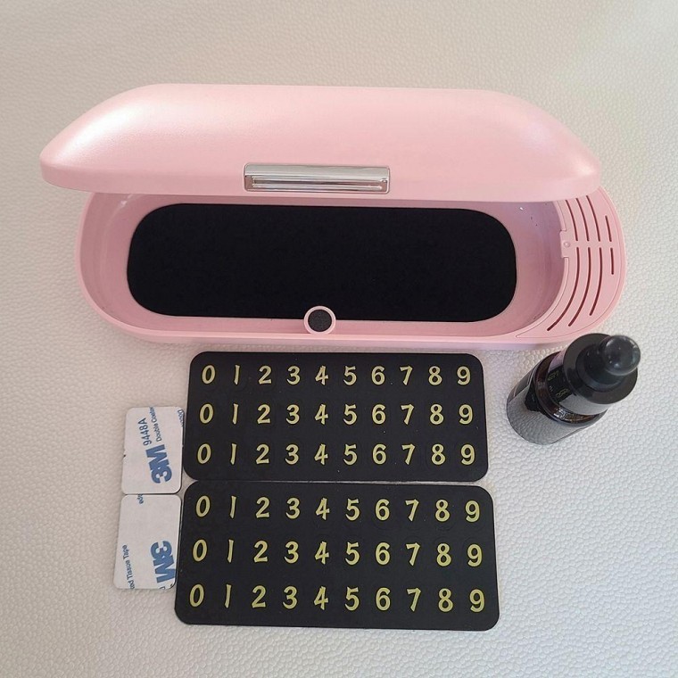 Car Pink Car Phone Number Phone Number Plate 3in1