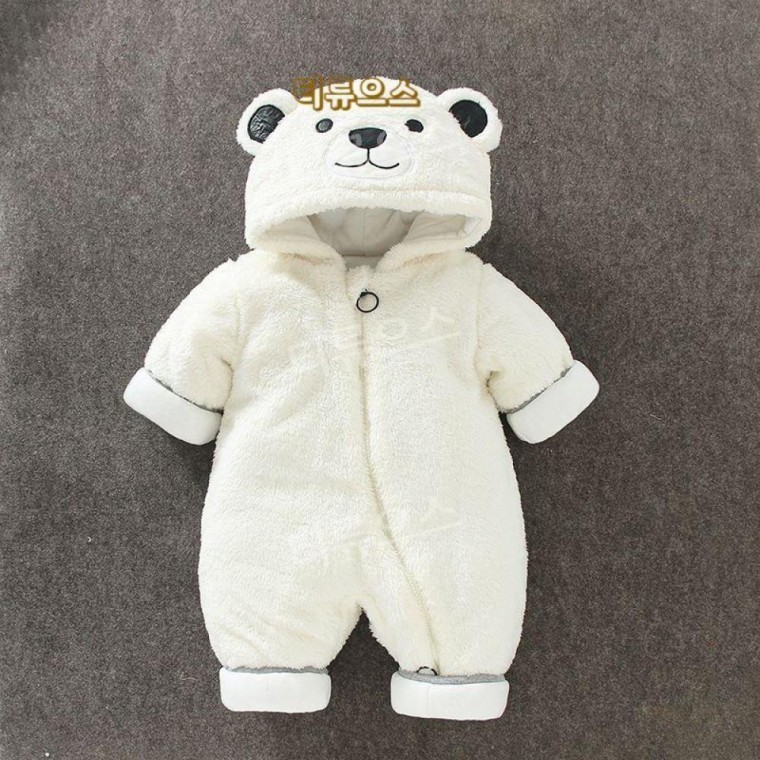 Newborn Poggli Fleece Spacesuit Baby Padding Spacesuit Winter Outing Clothes Baby Clothes Down Tee Ryuus