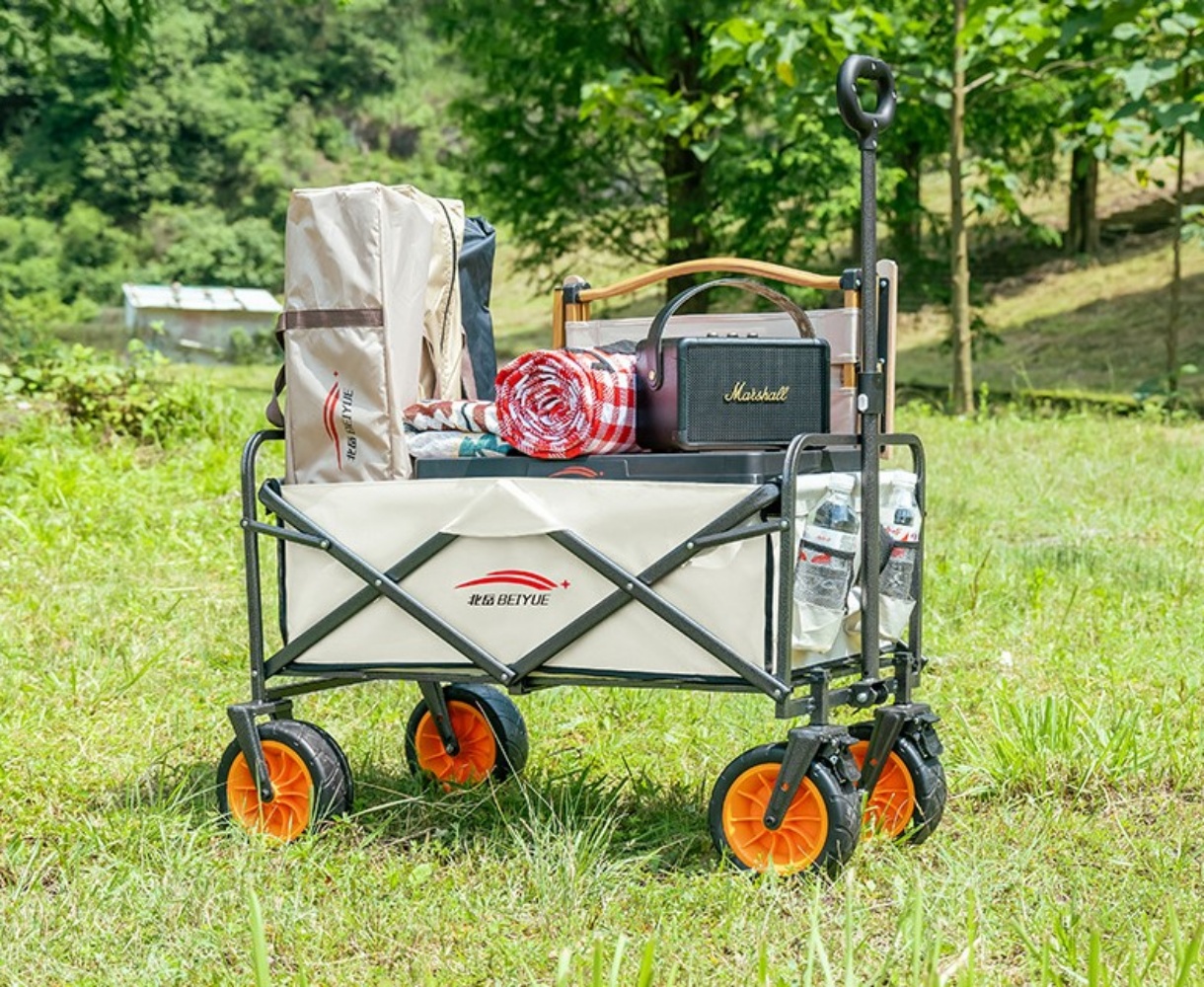 Outdoor Camping Cart Wagon Folding Portable Picnic Folding Cart Carrier/Camping Cart/Handcart/Multipurpose Cart/Infant Wagon/Camping Carrier